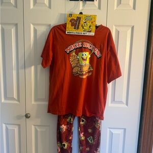SpongeBob SquarePants 'Nice Buns' Pajama Set - Red